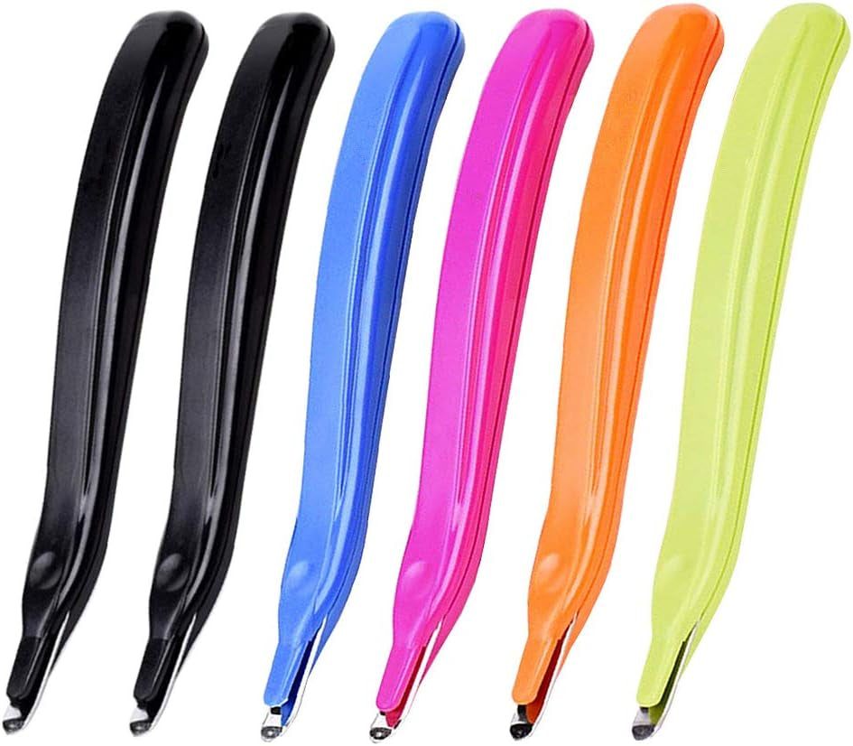 6 PCS Professional Magnetic Staple Remover Puller Rubberized Staples Remover Staple Removal Tool for School Office Home 5 Colors